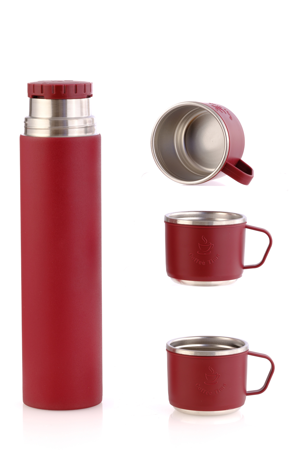 Bienly 3 Bardaklı 500 ml Paslanmaz Çelik Termos | BPA Free | SUS304 | 6 Saat Sıcak 12 Saat Soğuk fotoğrafı 3 (önizleme)