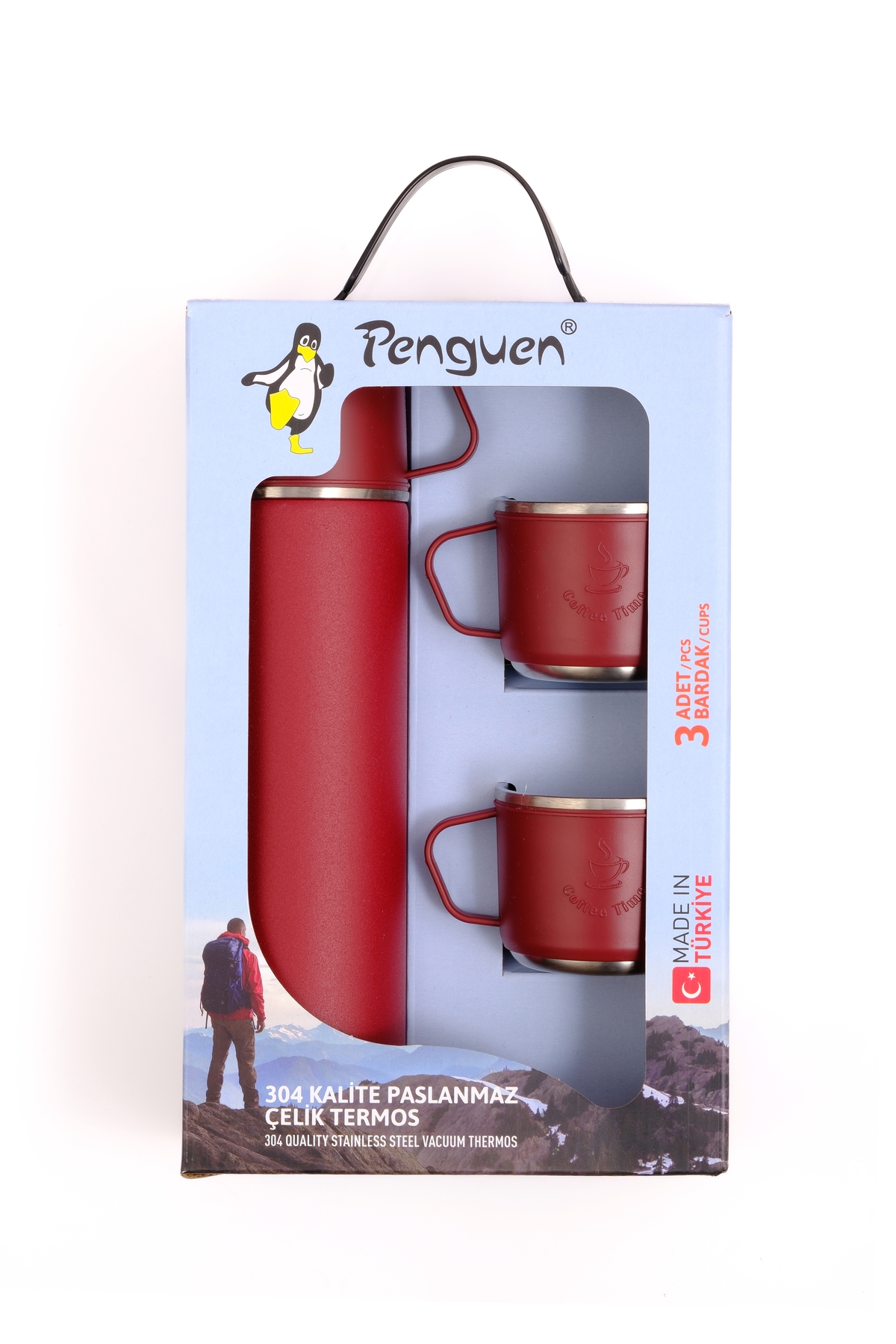 Bienly 3 Bardaklı 500 ml Paslanmaz Çelik Termos | BPA Free | SUS304 | 6 Saat Sıcak 12 Saat Soğuk fotoğrafı 6 (önizleme)