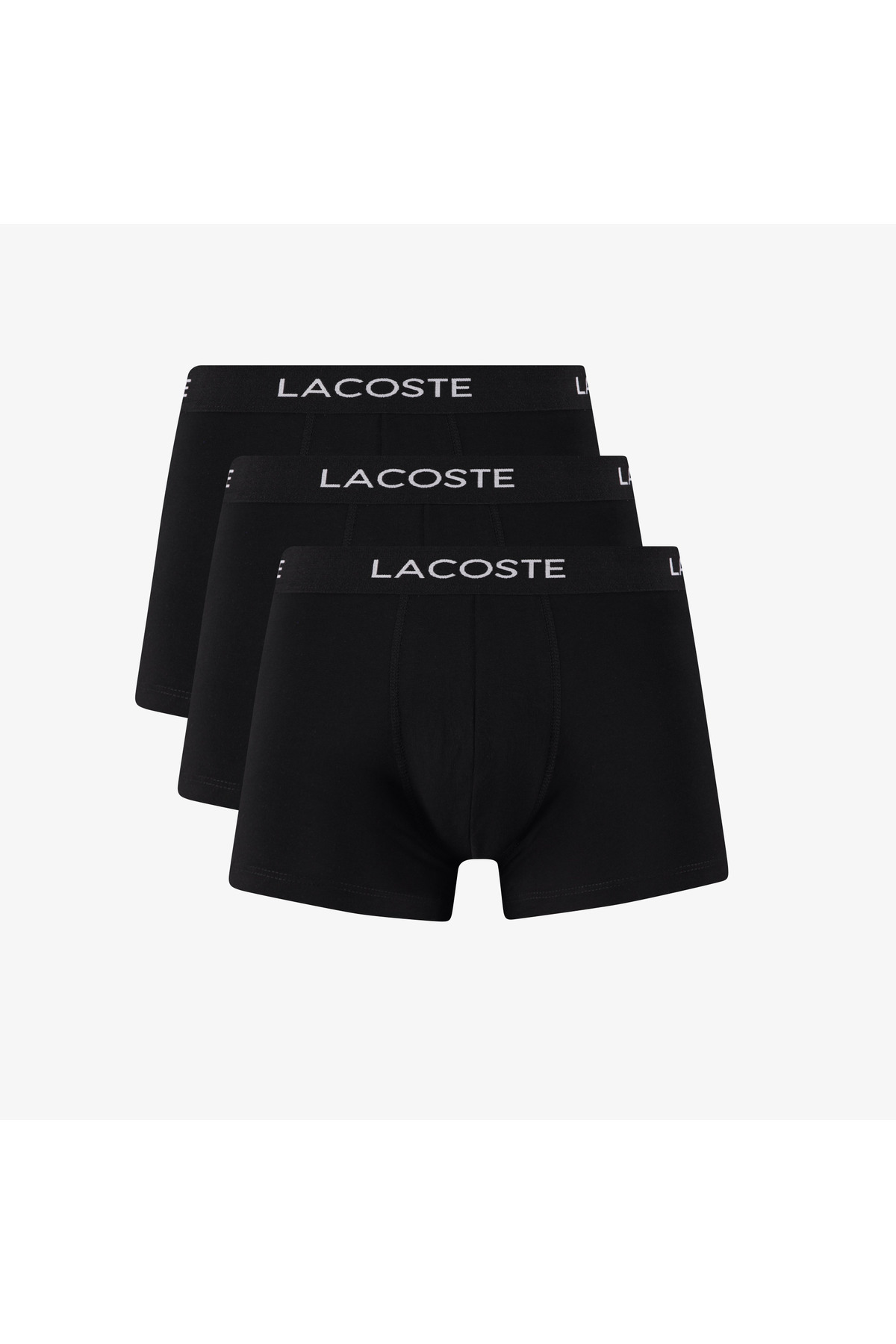 لاگوست شورت بوکسور مشکی چاپ شده مردانه، بسته ۳ عددی