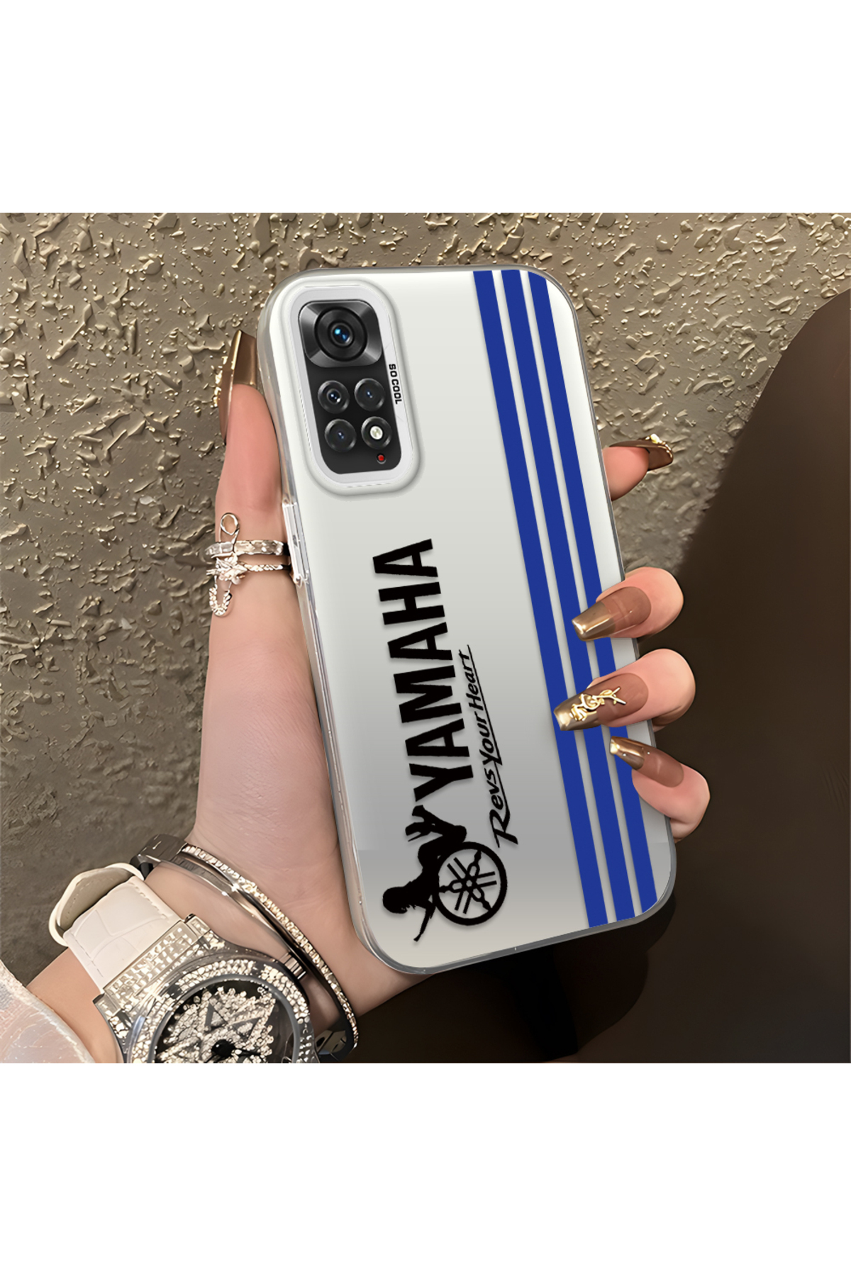 Anti Fall Slim Hard Case Compatible with Redmi Note 11 BMW Patterned
