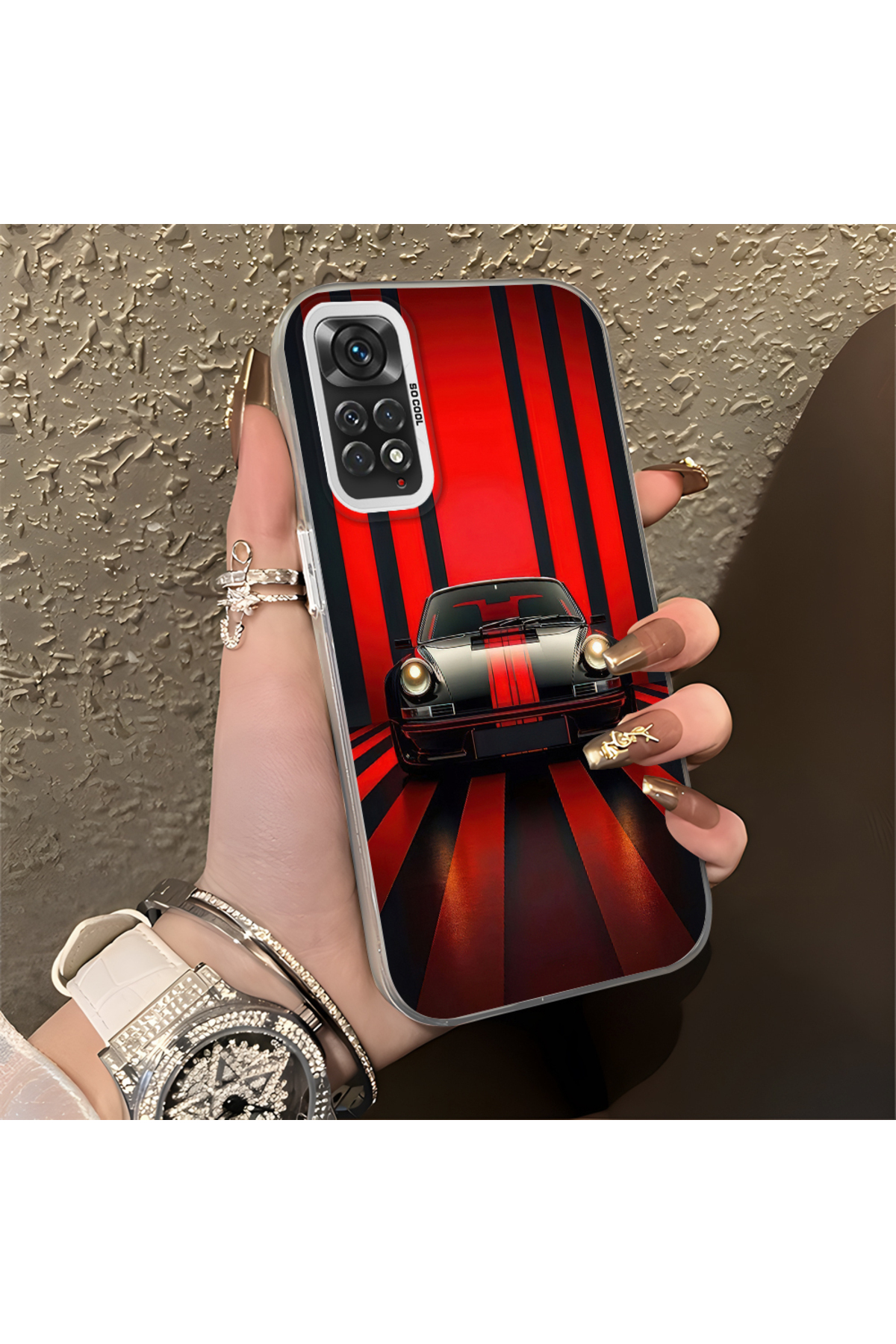 Classic car Patterned Anti Fall Slim Hard Case Compatible with Redmi Note 11