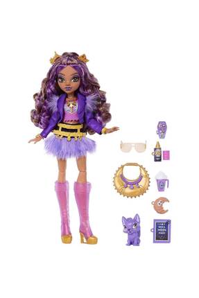 MONSTER HIGH Ana Karakter Bebekler HPD53 - Mor Etekli Clawdeen Wolf Jhk30