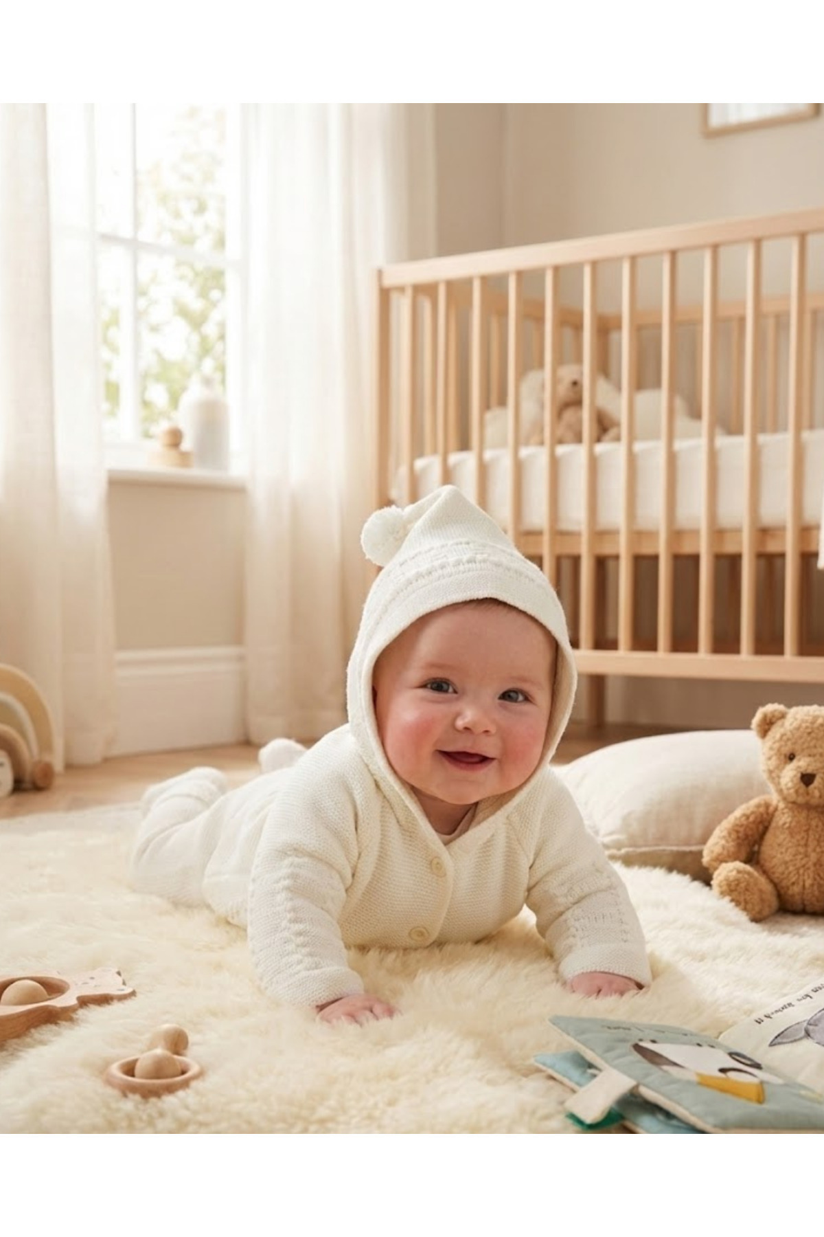 Baby-Kid Store Unisex Şapkalı Bebek-Çocuk Hırka (12-18 Ay) fotoğrafı 2 (önizleme)