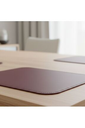 Grand Fine Art 2 Adet Deri Mürdüm Çift Taraflı Kenar Dikişli Amerikan Servis ...