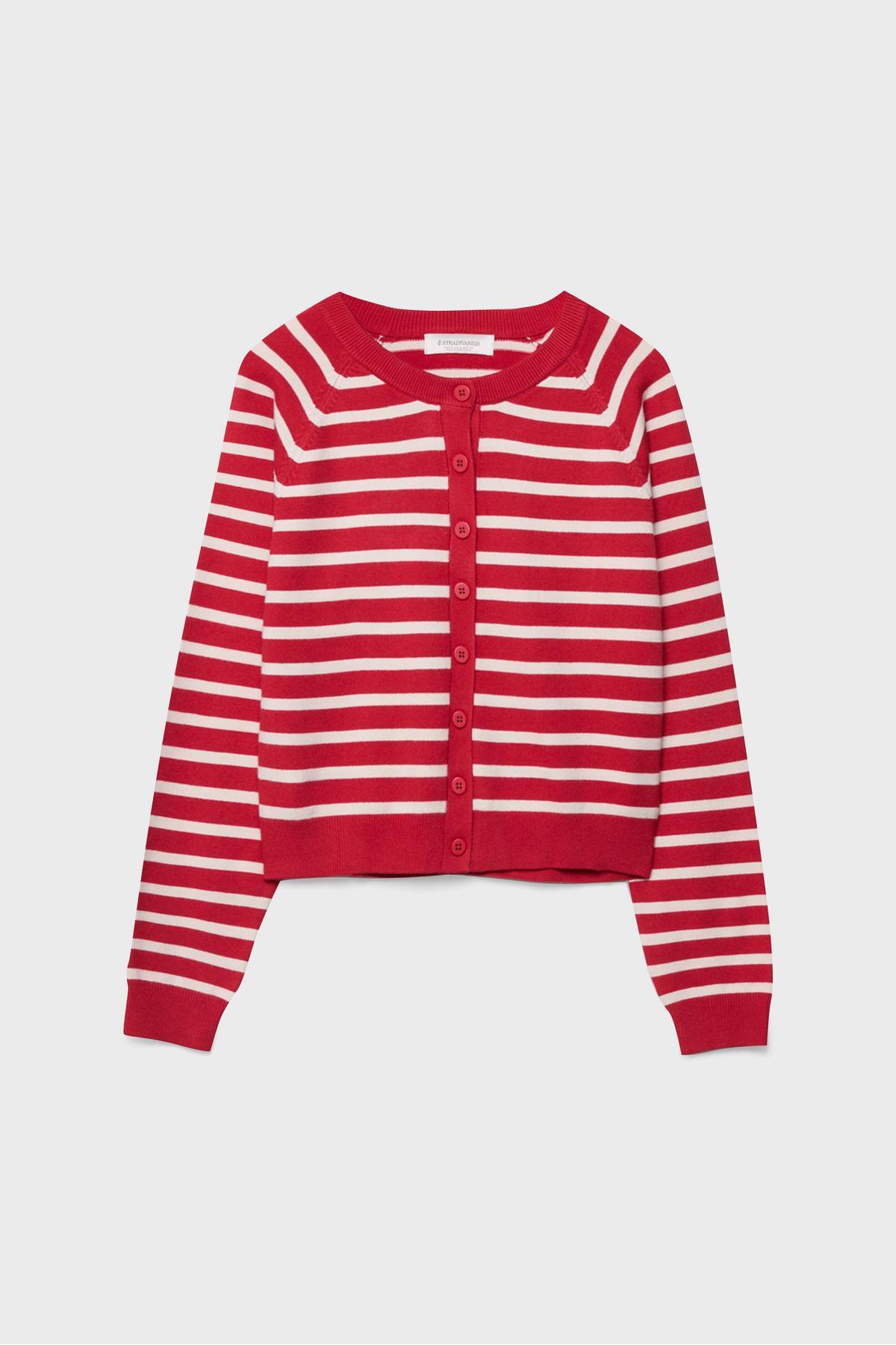 Stradivarius  Reglan kollu düğmeli triko hırka - Görsel 6