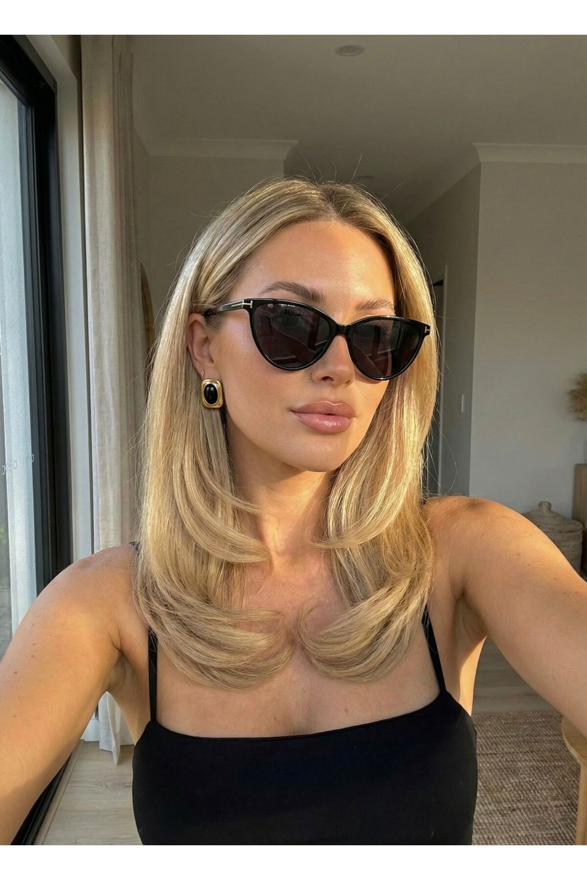 Goldmine Kadın Tilly Güneş Gözlüğü UV400 Siyah görsel 3