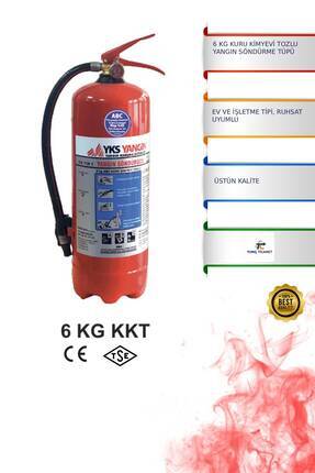 TUNÇ ONLİNE TUNÇ TİCARET Yangın Söndürme Tüpü 6 Kg Tozlu 4 Yıllık Ruhsata Uygun