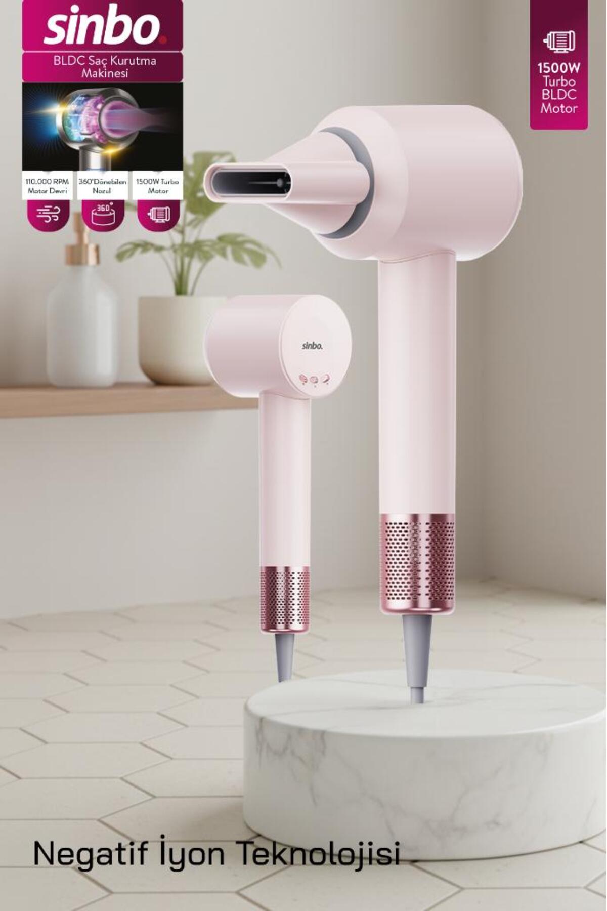 SHD-1739 1500W Pink Hair Dryer