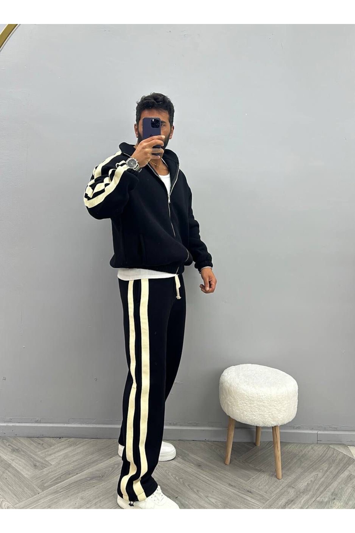 MFU collection 3 İplik Eşofman Takım — مشکی esfmn