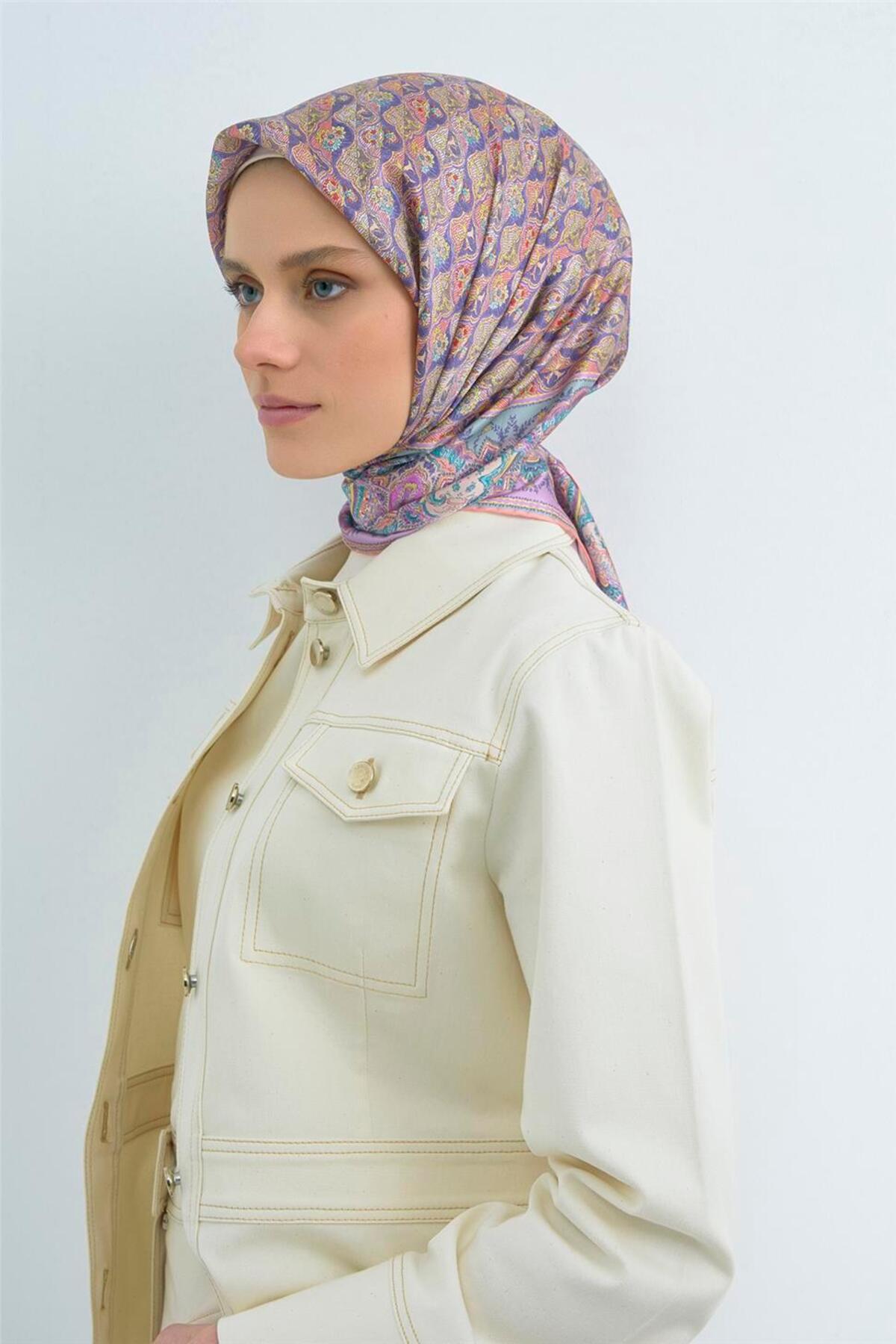 Saf İpek Twill Eşarp 9518D 84