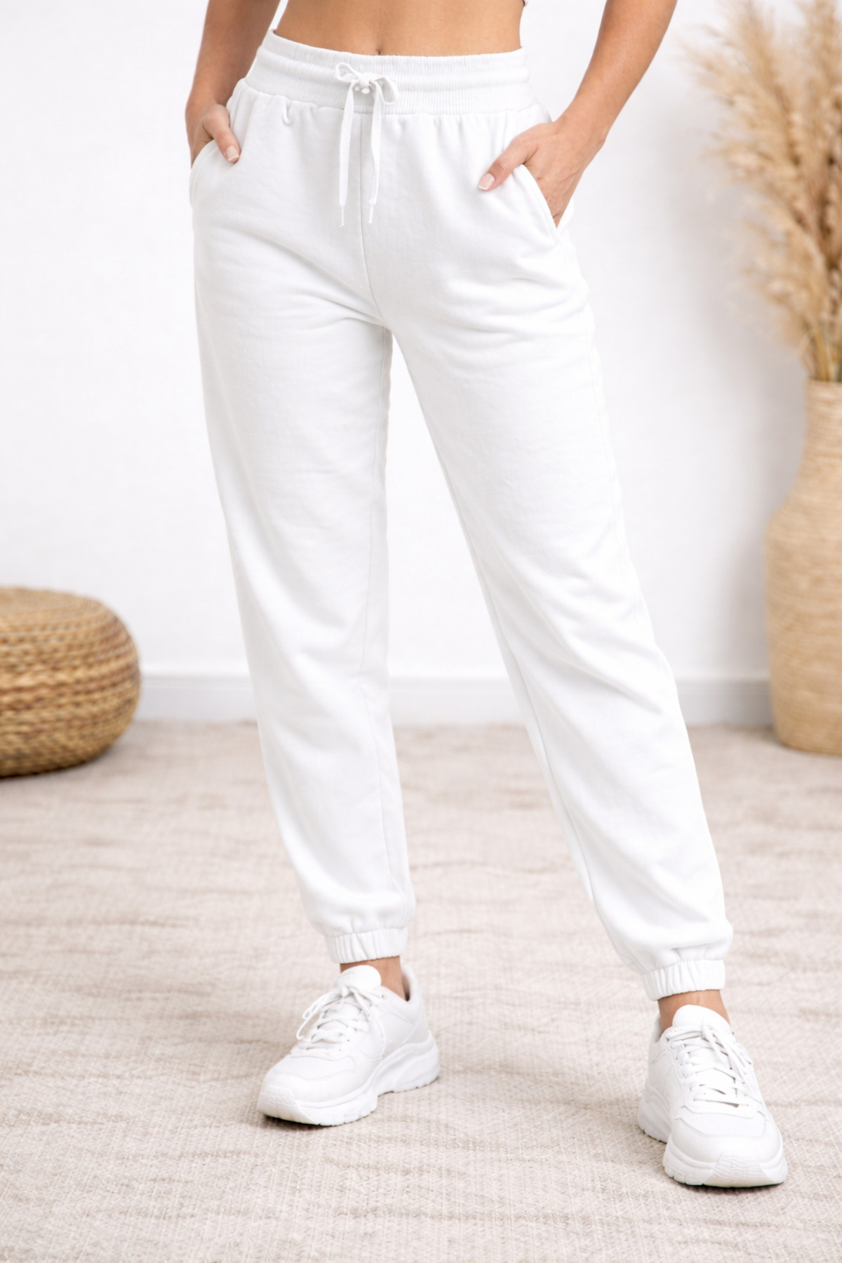Women's 3-Ply Fleece Jogger Joggers White