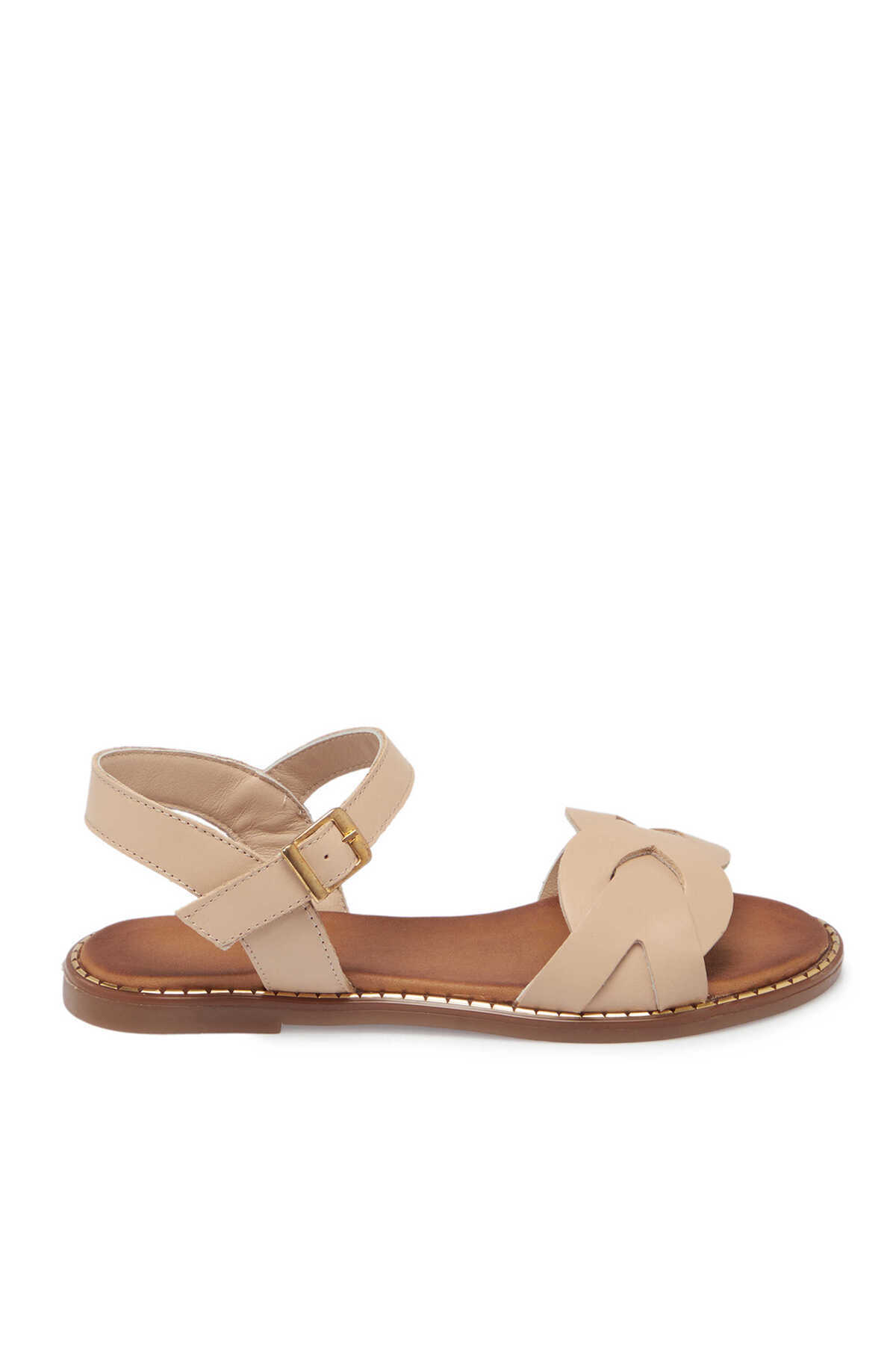 Nude Genuine Leather Women's Sandals-K25Y1SN67885-Q0C