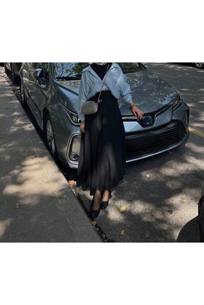 Muennesofi Siyah Kloş Etek