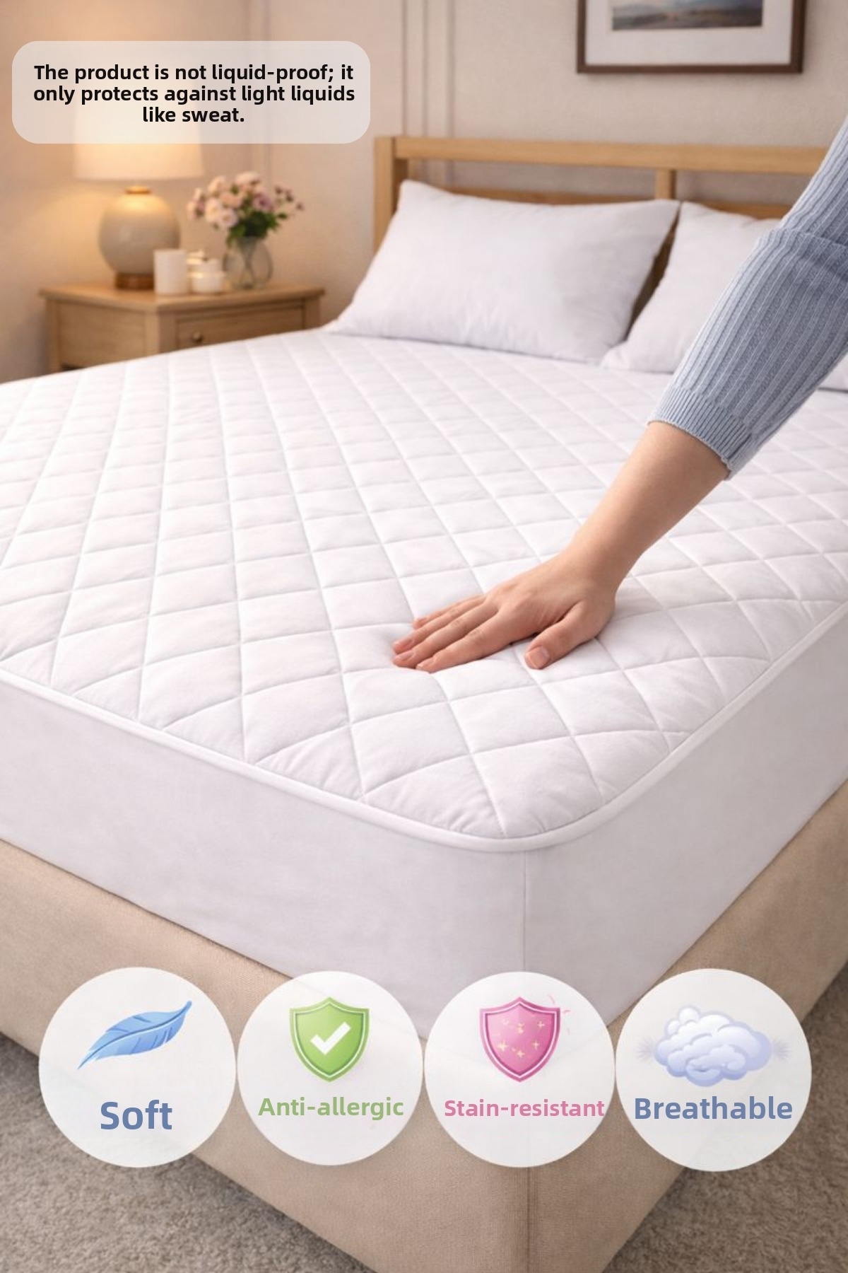 Formeya Протектор за матрак Adelya от микрофибър Ватиран протектор за матрак ...