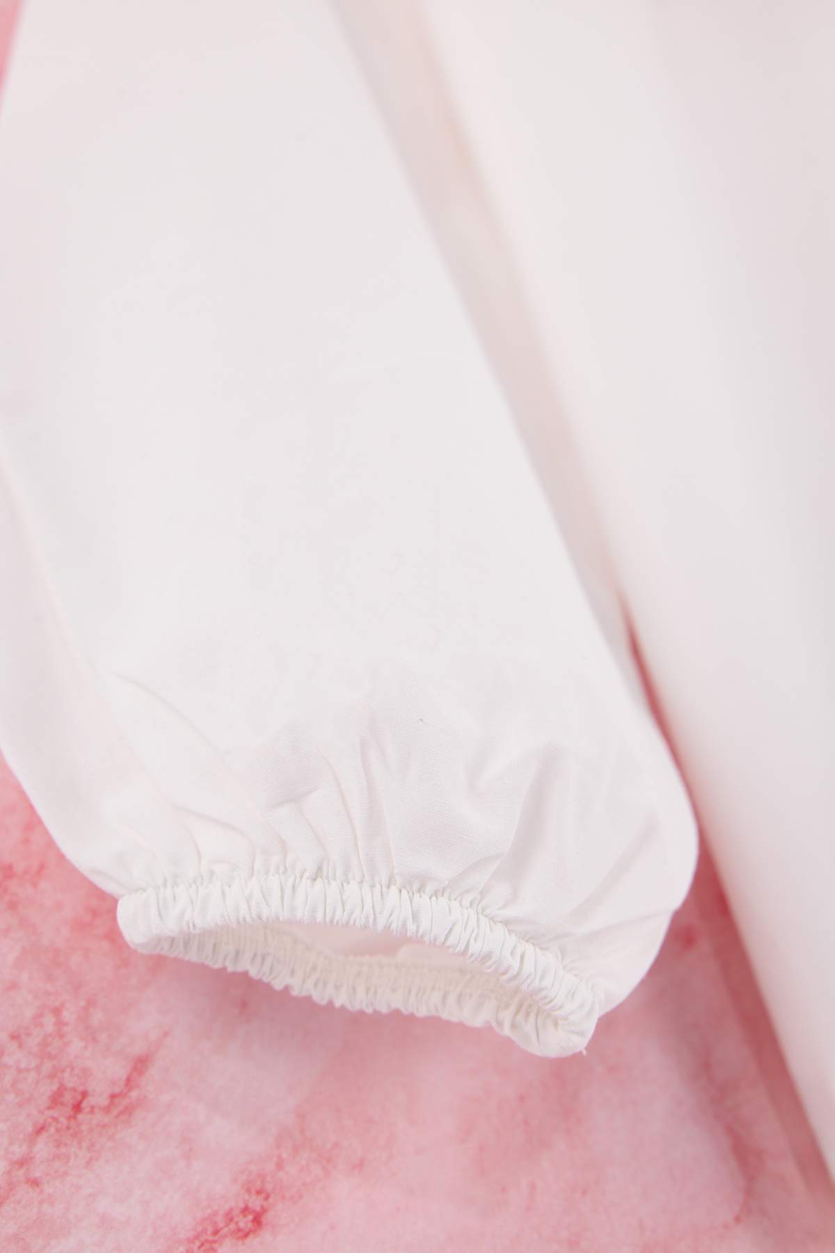 Trendyolmilla  Ekru Bebe Yaka Kalp Desenli 23 Nisan DokumaKız Çocuk Bayramlık Gömlek TKDSS26GO00003 - Görsel 6