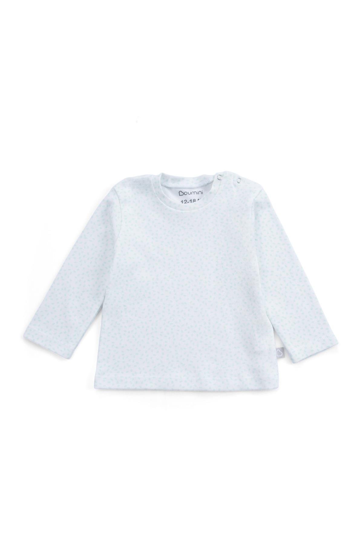 Boumini Bebek ve Çocuk Pijama Takımı Yapraklar Mint fotoğrafı 2 (önizleme)