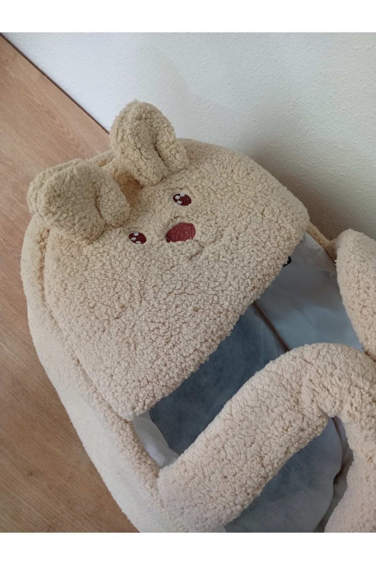 İLALKİDS Ayıcıklı Pelüş Model Bebek Taşıma Çantası Bebek Bakım Anne Çantası fotoğrafı 4 (önizleme)