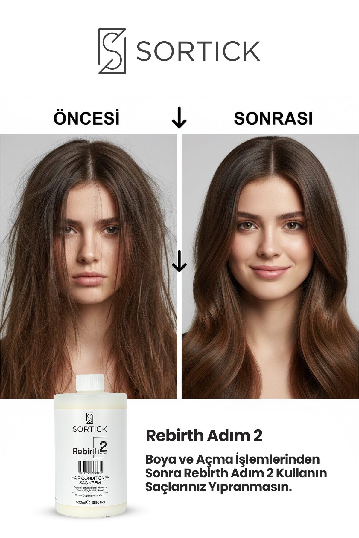 کرم محافظ مو در برابر سفید شدن مو ۵۰۰ میلی‌لیتر — SortickNo2 — تصویر 2 از 3