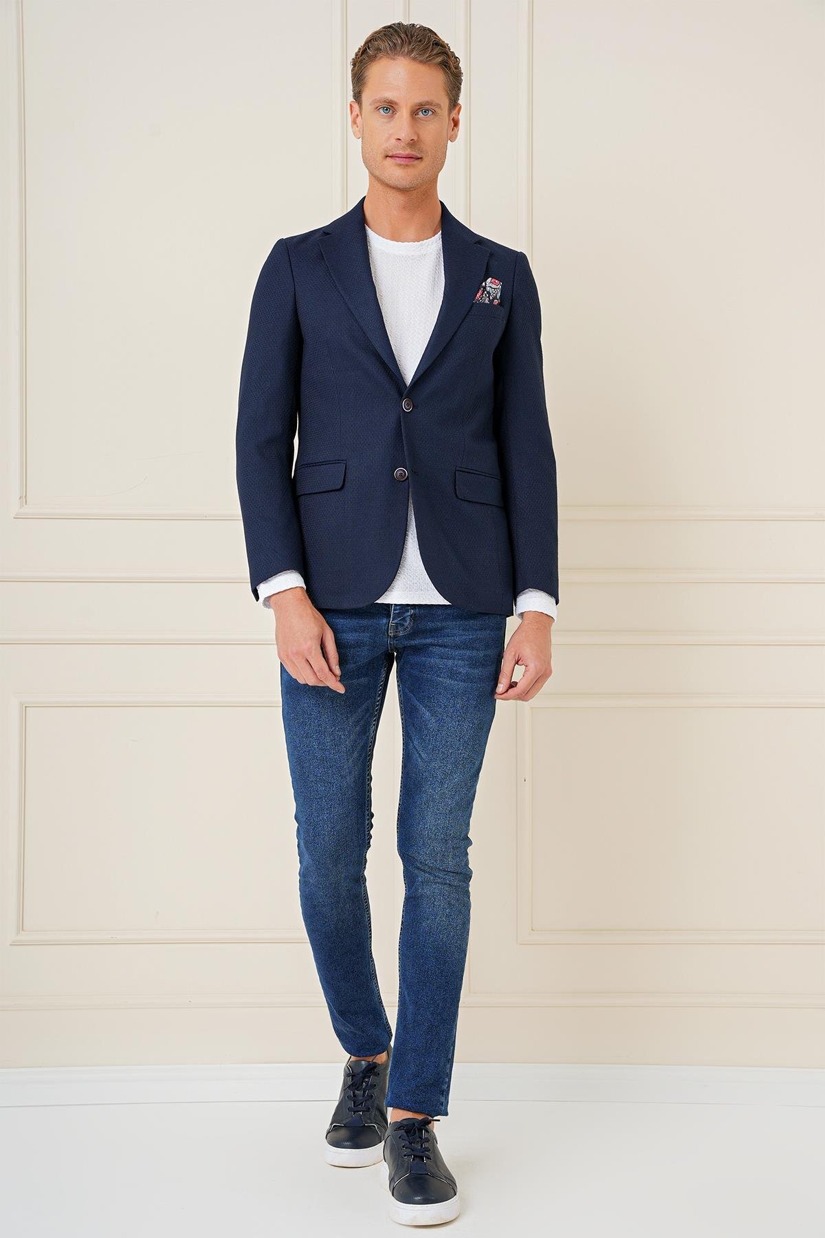 Efor  C 685 Slim Fit Lacivert Spor Ceket