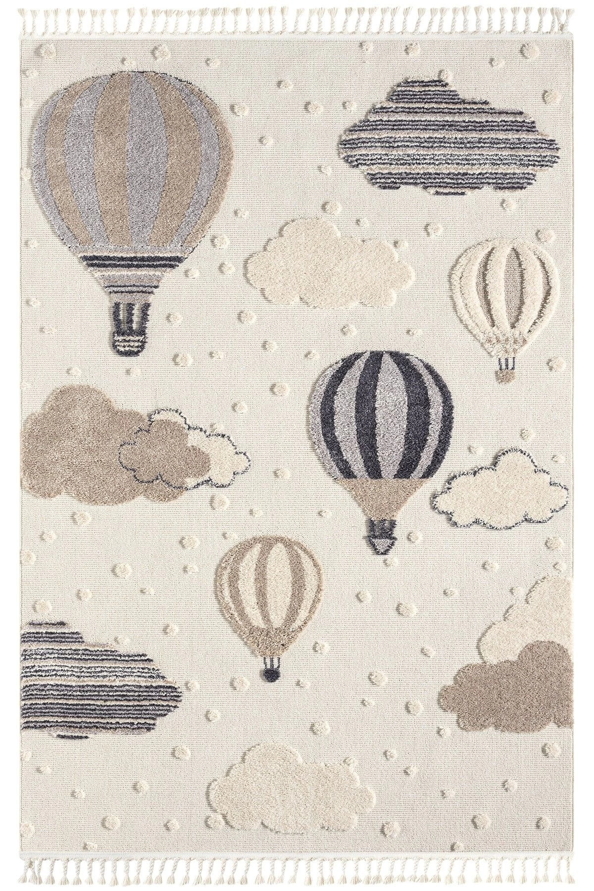 Eliz Home Krem Yumuşak Bukleli Balonlu Bulutlu Dokuma Halı Bebek Odası Çocuk Odası Genç Odası Halısı 16 fotoğrafı 4 (önizleme)