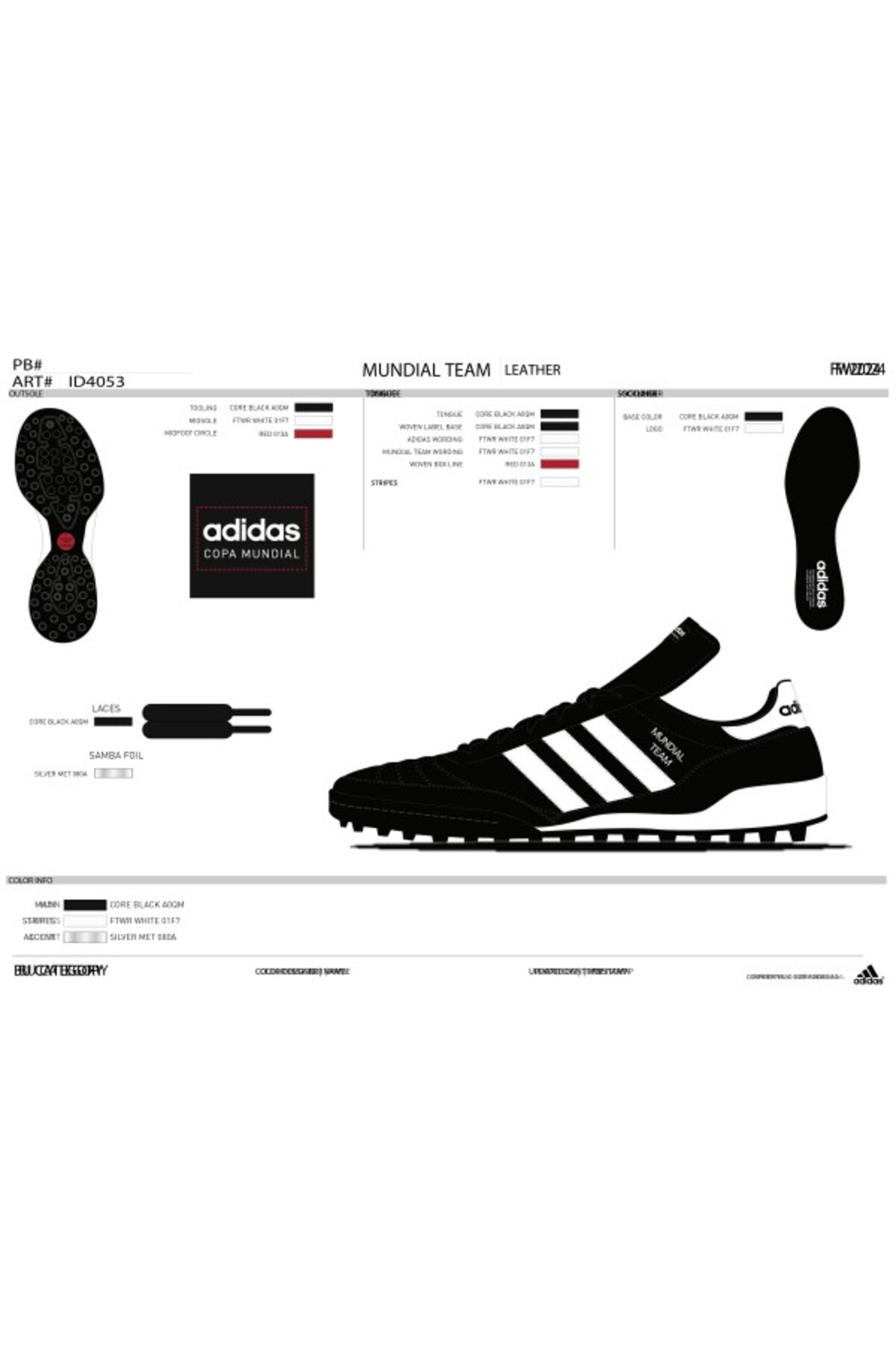 adidas Erkek Halı Saha Ayakkabısı MUNDIAL TEAM 019228