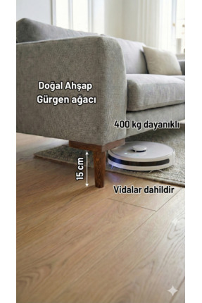 ŞİVAN DİZAYN 1. Sınıf Gürgen Ağacı 15 Cm Kahve Mobilya Kanepe Koltuk Tv Ünite...