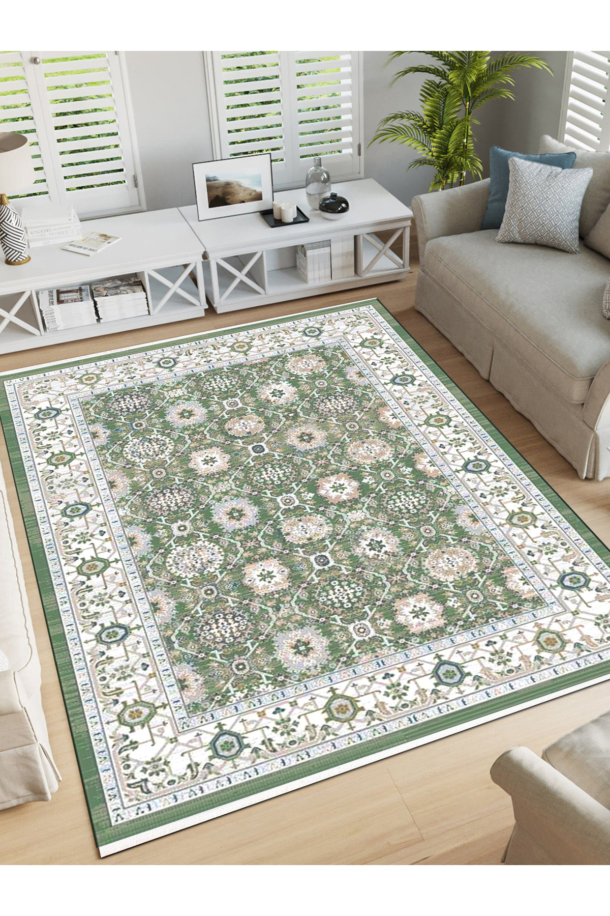 Vintage, Cotton Weave,Fringed,Authentic,Soft,Multicolor,Cottage,Kitchen,Four Seasons.G0680_MINT