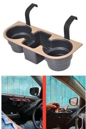 Genel Markalar oto araç içi Bardaklık Organizer Araba Bardak Tutucu BEJ Renk ...