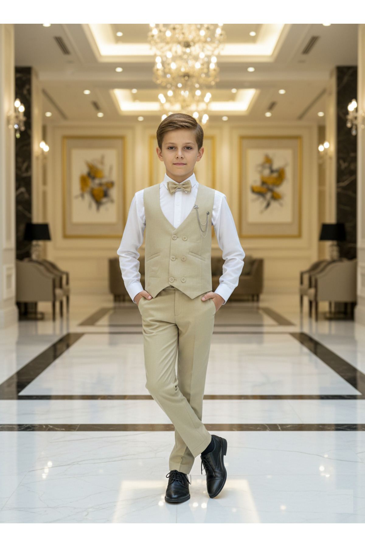 WENA KİDS Çocuk Yelekli Takım Elbise Gömlekli Set fotoğrafı 5 (önizleme)