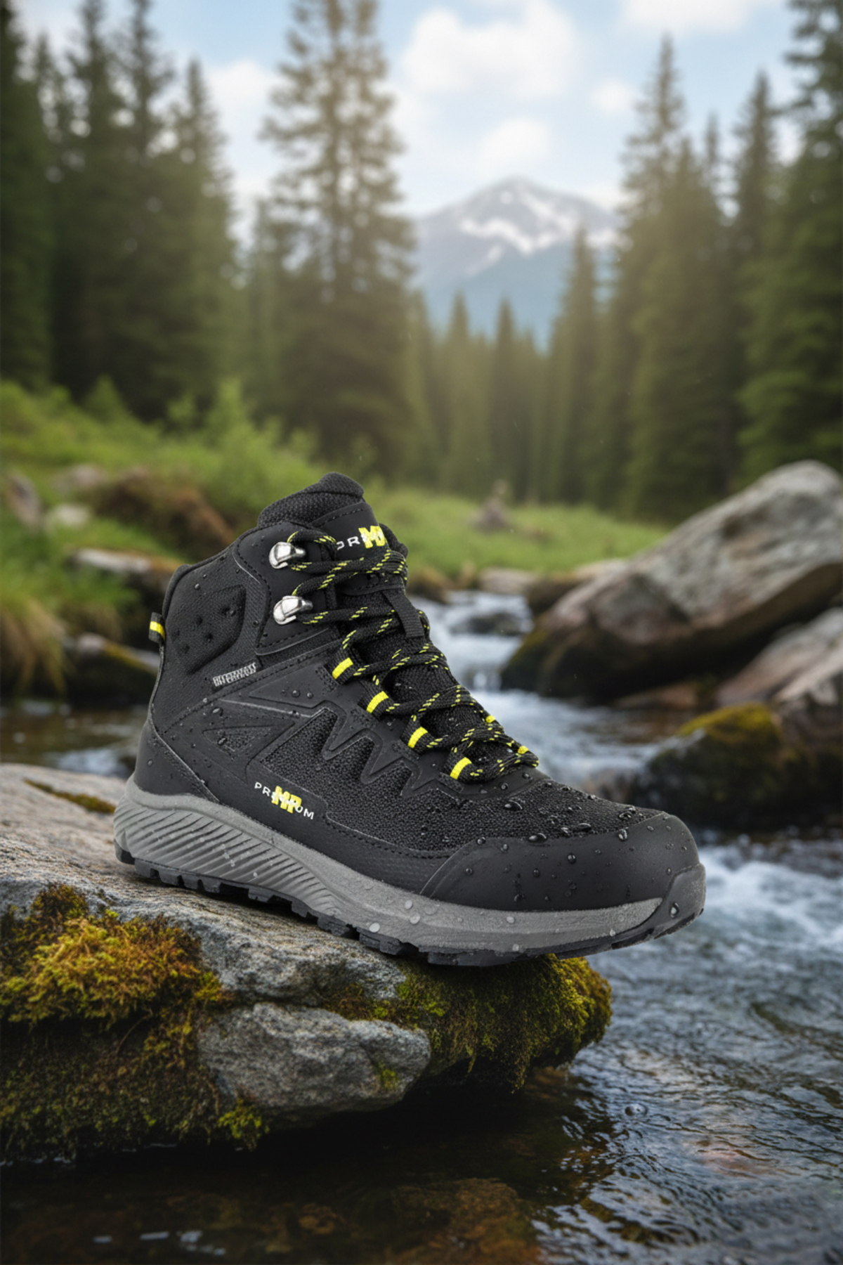 MP Hell Rahat Taban Su Geçirmez Outdoor Erkek Bot Siyah-Sarı Termo