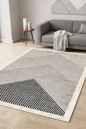 West Home Makinede yıkanabilir kaymaz taban leke tutmaz bej mutfak halısı sal...