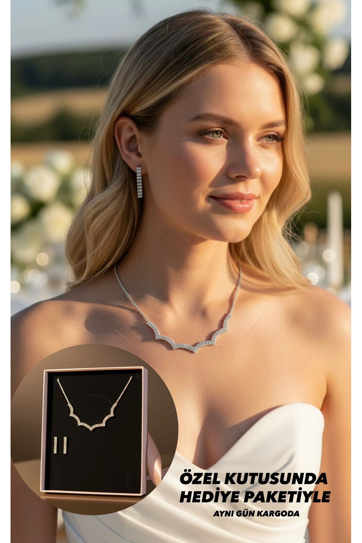 Hestia Jewelry Set Necklace Earring Gift Set Wedding Engagement Promise Wedding Jewelry Set