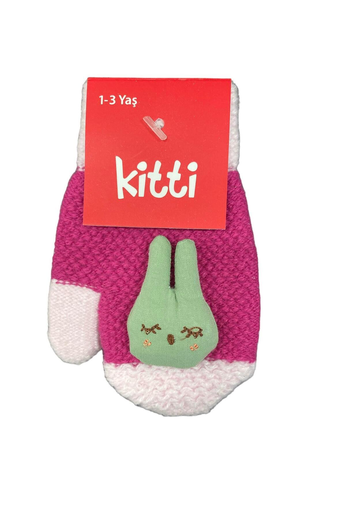 Kitti Eldiven Örme Pembe fotoğrafı 2 (önizleme)