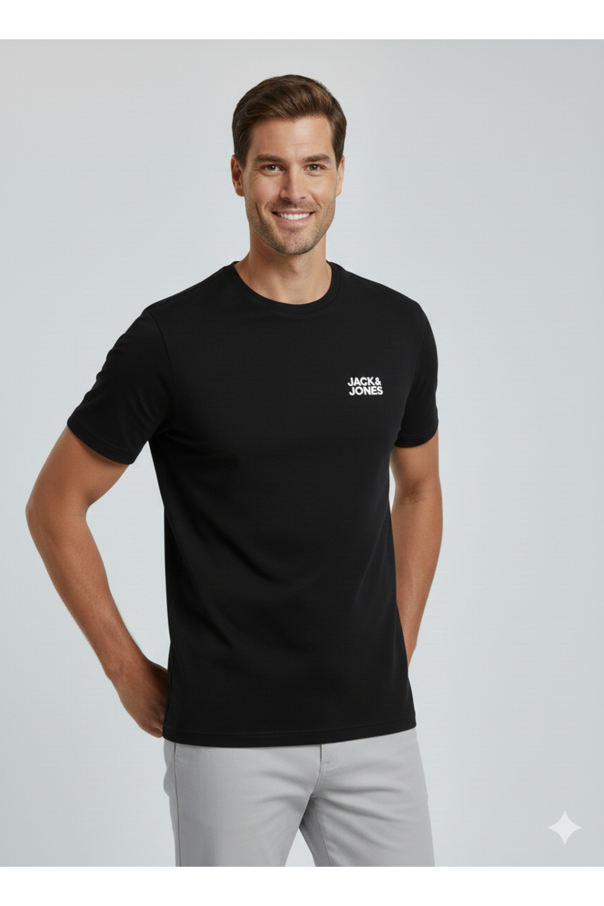 تی شرت مردانه طرح لوگو Jjecorp مدل SS O-neck Noos - کد 12151955 جک اند جونز تی شرت Jack & Jones
