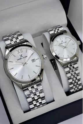 Daniel Klein Gümüş Renk Hediye Paketli Sevgili Çift Kol Saati