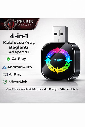 Fenrir Garage Kablosuz Araç Ekran Yanstıcı ve Carplay Adaptörü, Kablosuz Dönü...