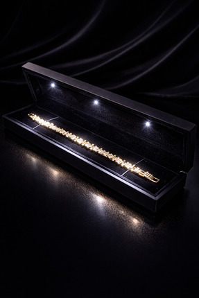 XUPING JEWELRY Premium Işıklı Kutu Xuping Zirkon Taş Detaylı Gold Kadın Çelik...