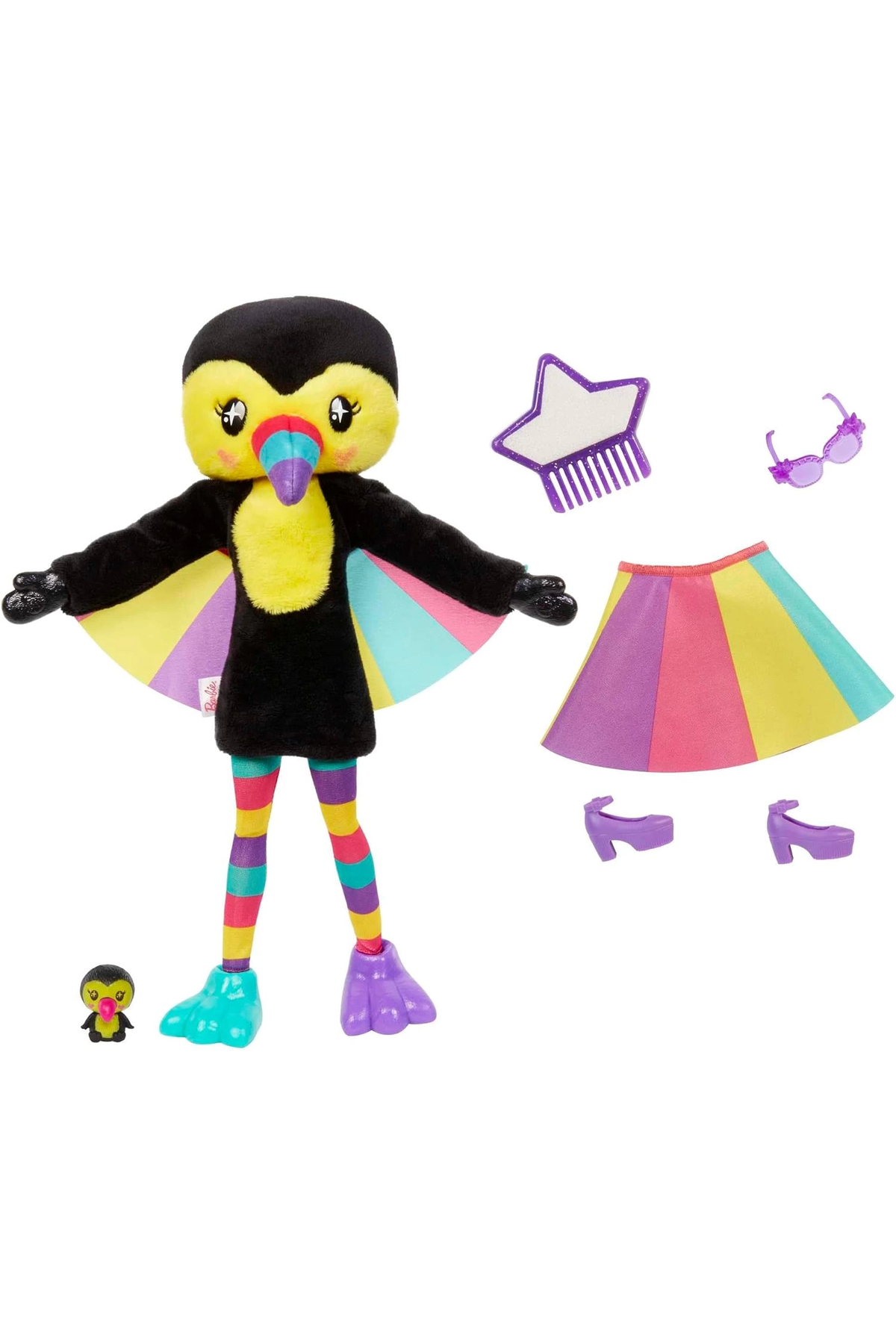 Barbie Cutie Reveal Bebekler Tropikal Orman Serisi - Tukan, 3 yaş ve üzeri, HKR00 fotoğrafı 5 (önizleme)