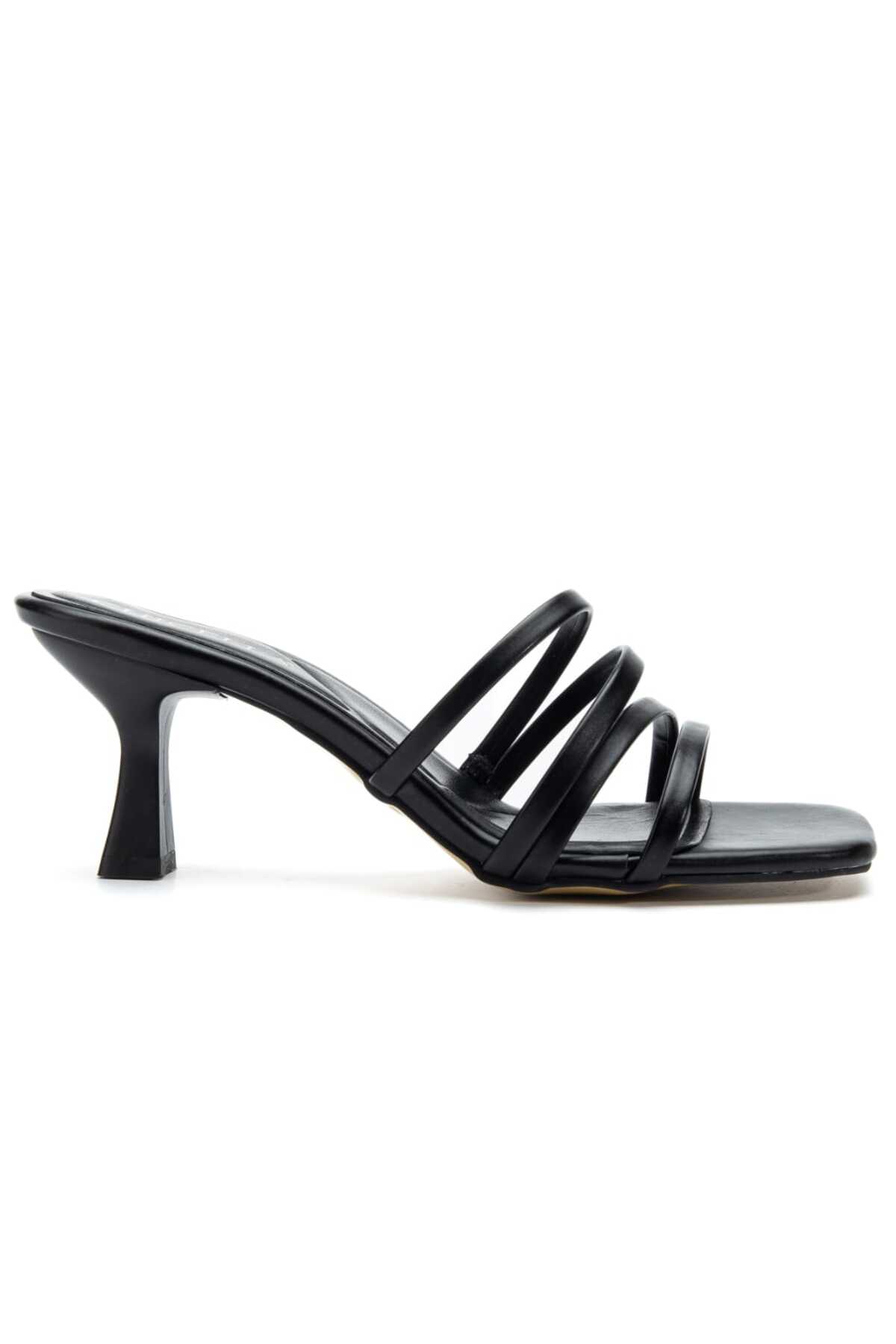 Jolie Women's Short Heel Slippers in Black