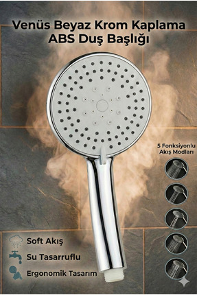 Plodna House 5 Fonksiyonlu Büyük Boy Su Tasaruflu Duş Başlığı
