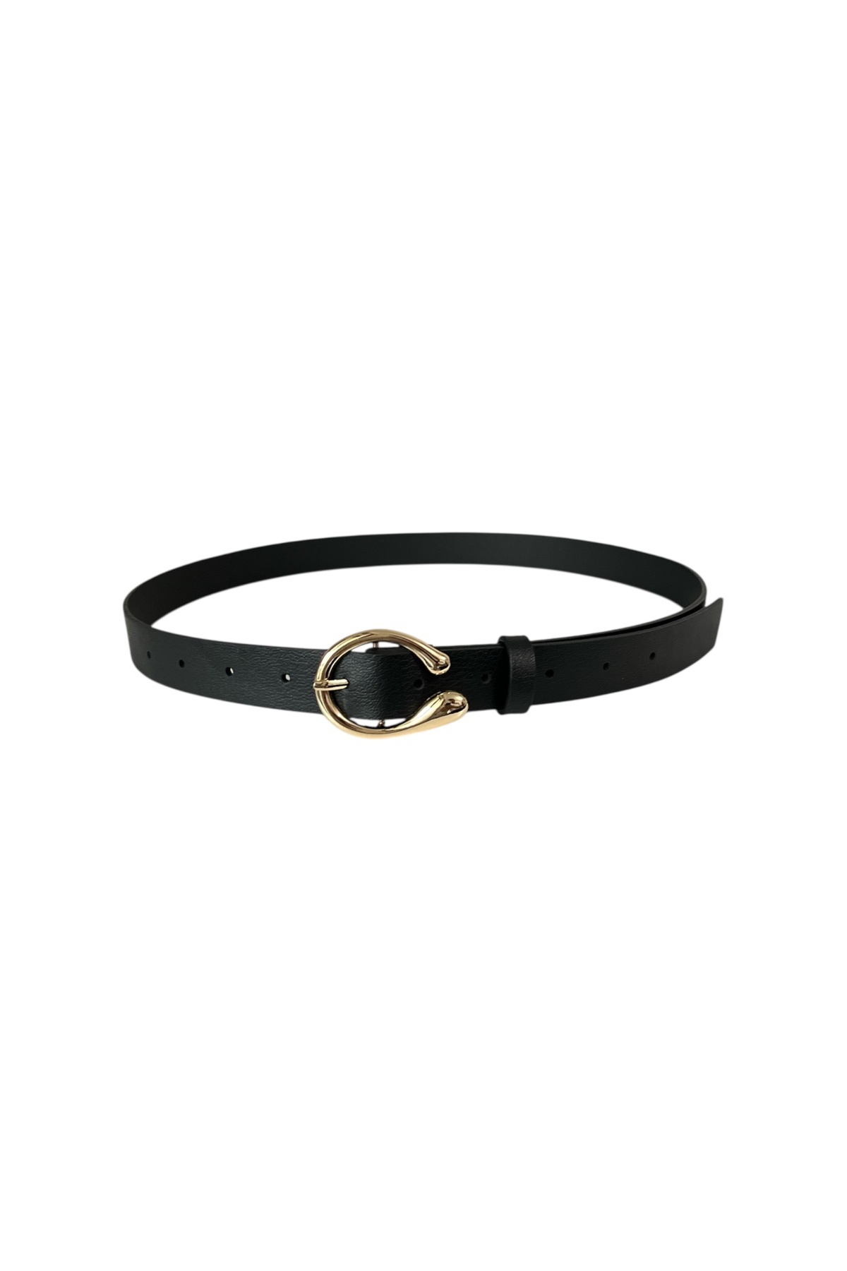 Gold Oval Buckle Belt
