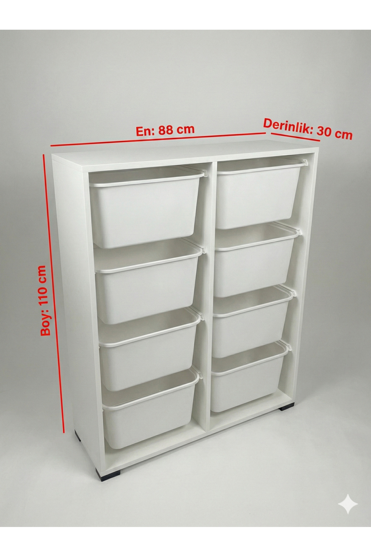 decosense 8 Çekmeceli Çok Amaçlı Oyuncak Dolabı ve Saklama Ünitesi – Çocuk Odası Düzenleyici ETİKET HEDİYELİ fotoğrafı 7 (önizleme)