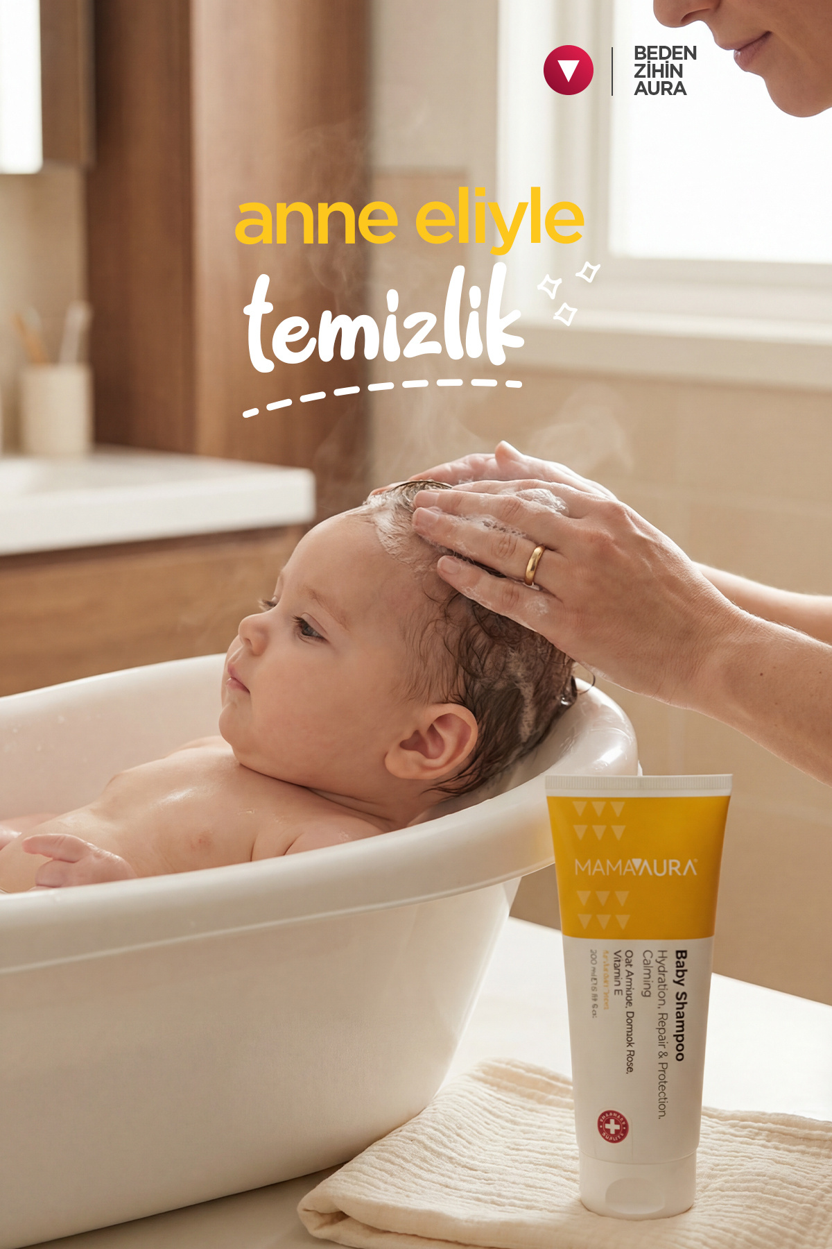 MAMAAURA Göz Yakmayan Bebek Şampuanı - Baby Shampoo 200 ml fotoğrafı 5 (önizleme)