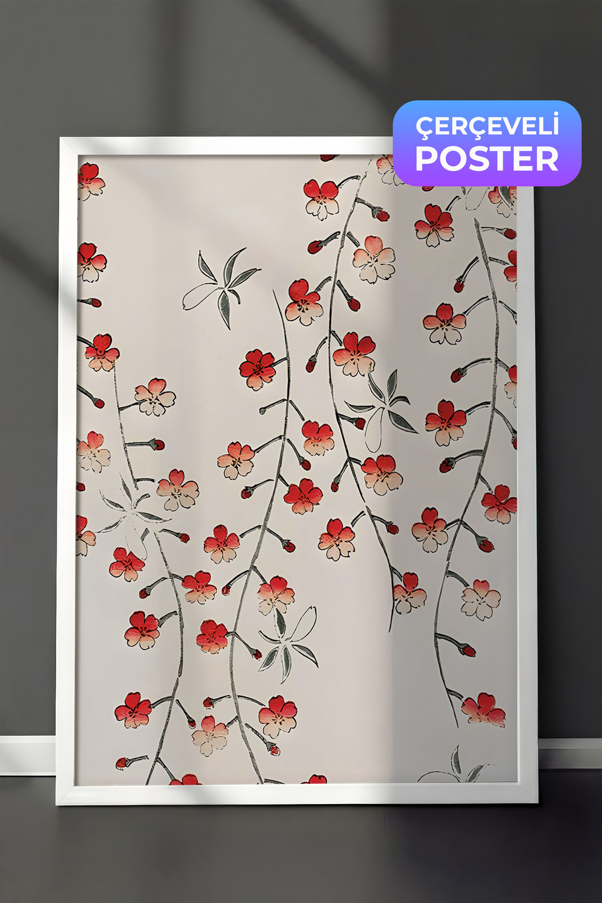 White Framed Table, Wall Table, Bijutsu Sekai - Cherry Blossom Comfort Series NO:108700