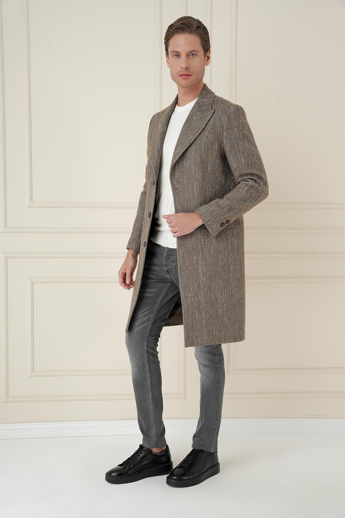 Efor  PLT 085 Haki Klasik Palto