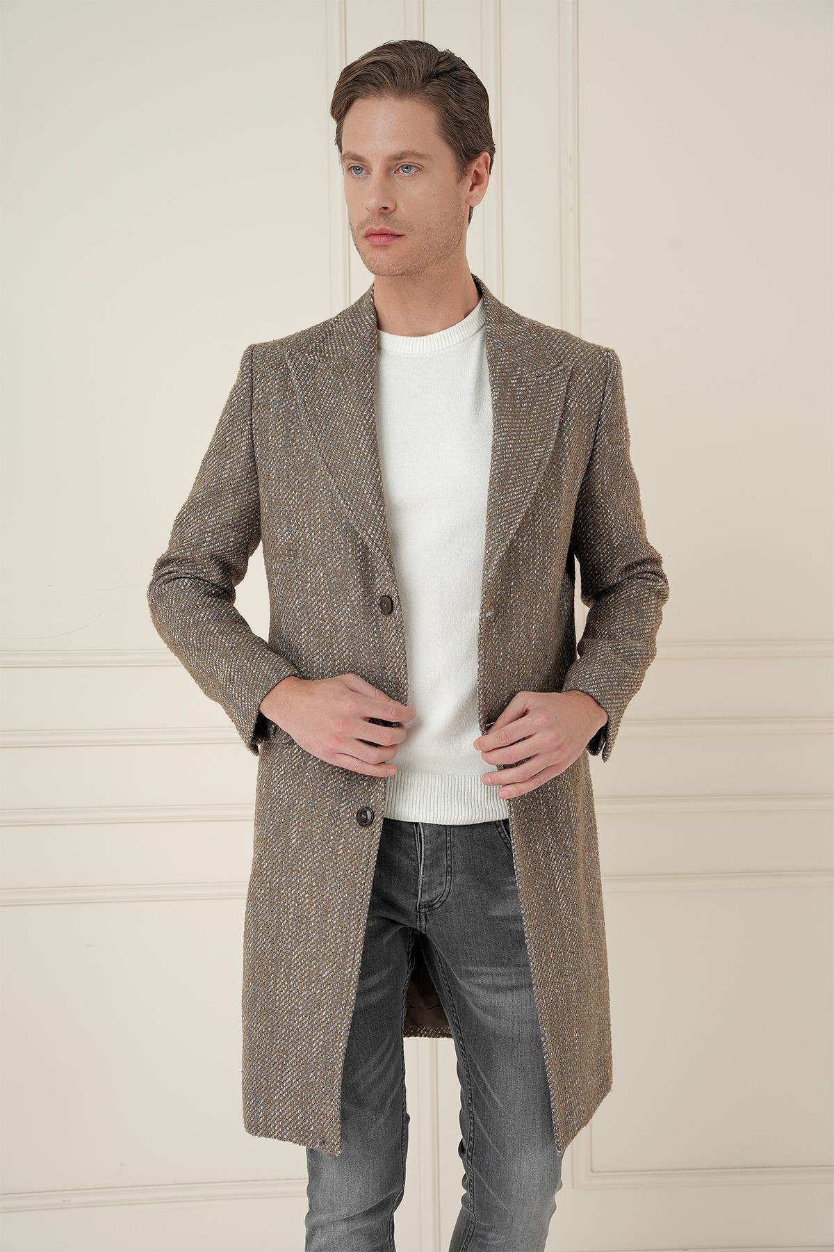 Efor  PLT 085 Haki Klasik Palto - Görsel 2