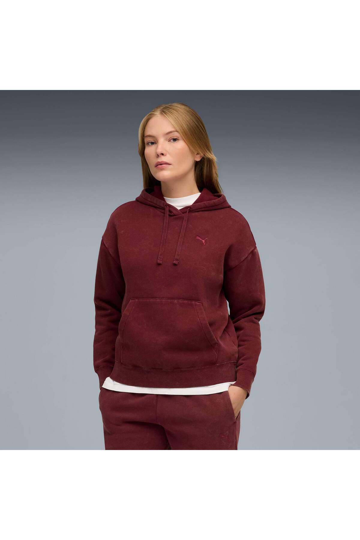 Puma ESSENTIALS Elevated Kadın Geniş Kesim Kapüşonlu SWEATSHIRT görsel 5