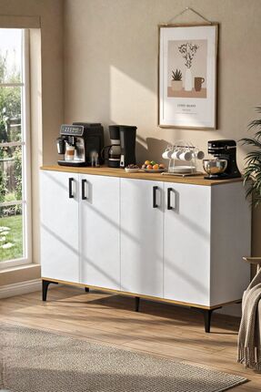 Moonlife Valencia 4 Kapaklı Mutfak,Kiler Dolabı,Kahve Köşesi Çok Amaçlı Dolap...