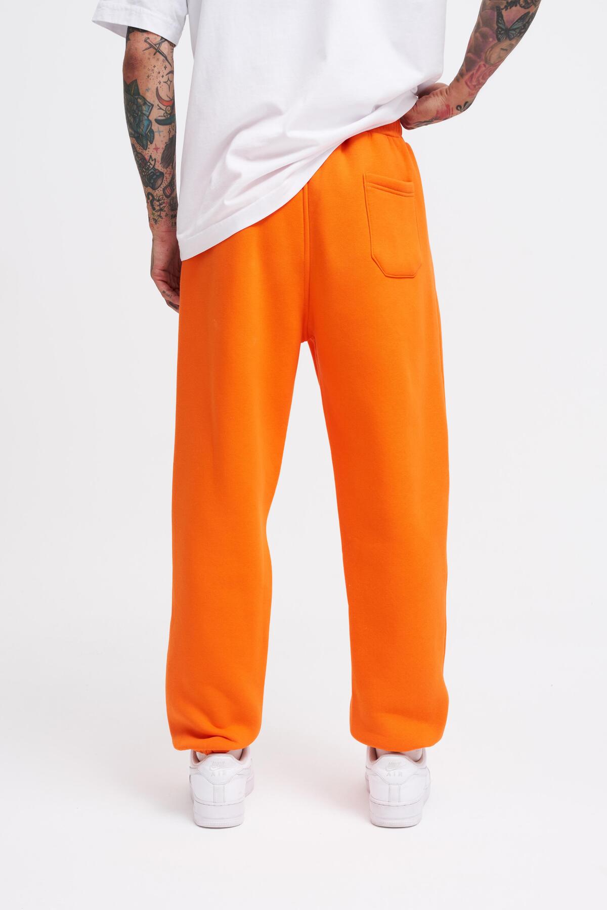 Machinist  Erkek Relaxed Jogger Basic Eşofman Altı Neon Turuncu - Görsel 4