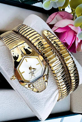 Daniel Klein Yılan Saat Model - Kadın Kol Saati, Su Geçirmez Gold Renk Çelik ...